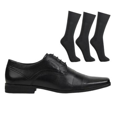 Imagem de Kit Sapato Ferracini Liverpool Masculino + 3 Pares de Meias