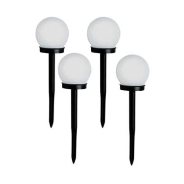 Imagem de Kit Luminárias Led Baliza Solar 8 horas de operação Jardim Área Extern