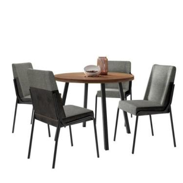 Imagem de Conjunto Sala De Jantar 4 Cadeiras Roman Carraro Nog Pre - MÓVEIS CARR
