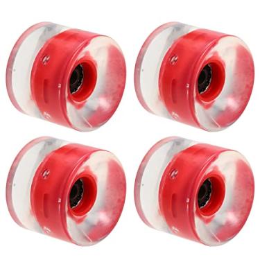 Imagem de 4pcs Rodas de Skate com LED Luz Substituição Conjunto Longboard 78A PU Crushing Wheel para Roda Long Board