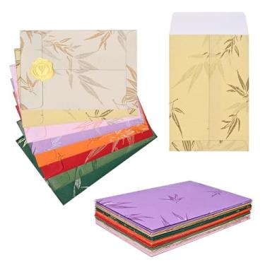 Imagem de BAYTORY 24 envelopes A6 para convite, conjunto de envelopes de papelaria estilo vintage, 10 x 15 cm, cartões de agradecimento para correspondência, casamentos, formatura, aniversário (colorido)