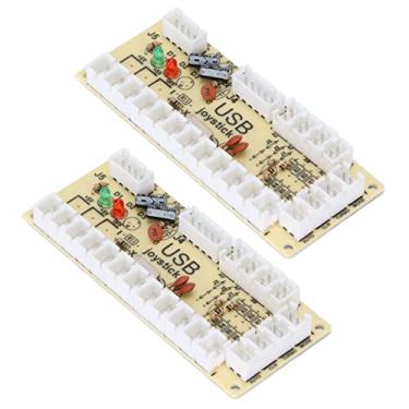 Imagem de KIMISS Codificador USB do Controlador de Jogo - Zero Delay USB para Botão Joystick para Projetos retrô de PC, MAME, Fácil Construção de Console de Jogos DIY (QM070913 (duplo))