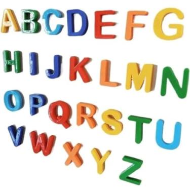Imagem de Alfabeto Magnético, Ímãs Educativos para Geladeira, Aprendizagem das Cores e Letras, Material Pedagógico para Crianças, Superfícies Metálicas, Lousa Magnética