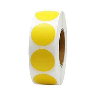 Imagem de 500 peças de adesivos redondos de 25 mm coloridos adesivos de pontos pequenos etiquetas de código para escritório, loja, quintal, venda, casa, sala de aula, marcação (amarelo)