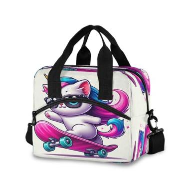 Imagem de Joisal Lancheira com isolamento térmico de unicórnio para mulheres, à prova de vazamento, grande lancheira