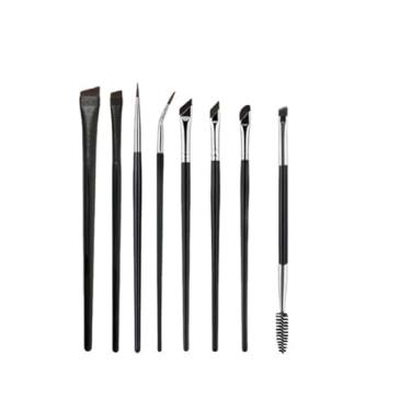 Imagem de Conjunto de contorno de sobrancelha delineador de 8 peças: lâmina/delineador/sobrancelha/pincel chanfrado grande e pequeno