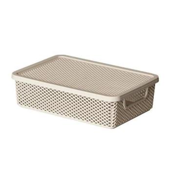 Imagem de Cesto Organizador Linea Com Tampa Creme - PARAMOUNT