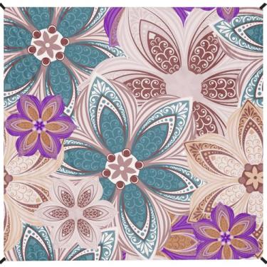 Imagem de Cobertor de praia 198 cm × 203 cm – Tapete grande à prova d'água, à prova de areia, sem areia, para 1 a 5 adultos, leve, durável, compacto para praia, viagem, acampamento, caminhada, piquenique