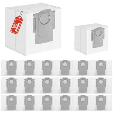 Imagem de Pacote com 20 sacos de pó de substituição para Roborock Q7, Q7+, Q7 MAX +, Q5, Q5+, S8+, S8 Pro Ultra, S7 MaxV Ultra, S7 Pro Ultra, G10Pro, G20, G10s, G10s Pure, 3,6L Sacos de aspirador de pó