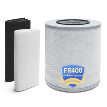 Imagem de Filtro de substituição FR400 compatível com purificador de ar Austin Healthmate FR400, HM400, HM402, HM405, HM410, HM450, 1 filtro de alta eficiência + 2 pré-filtros