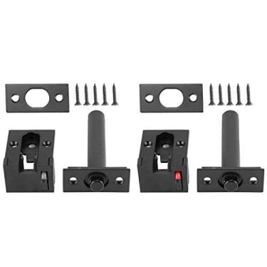 Imagem de CUOFYUNL Corrente de porta de segurança em liga de zinco antirroubo corrente de fechadura de porta para casa hotel preta