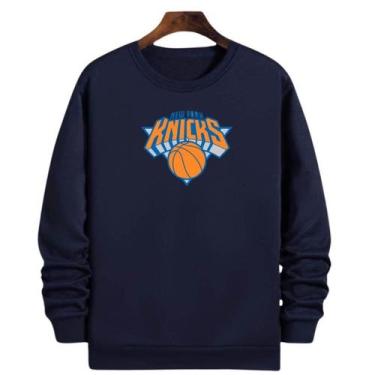 Imagem de Blusa Moletom Gola Basquete New York Knickss Basketball - Loja White M