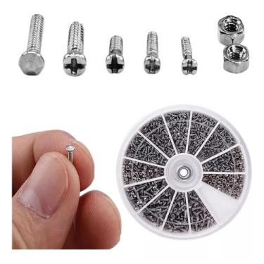 Imagem de 2 Kits c/ 600 Parafuso Relógio Óculos Conserto Porca armação oculos so