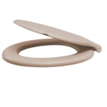 Imagem de Assento Sanitário Alumasa Modelo Roma Areia, Tampa para Vaso Sanitário Oval, Resistente e Confortável, Cor Areia Clássico (CREME)