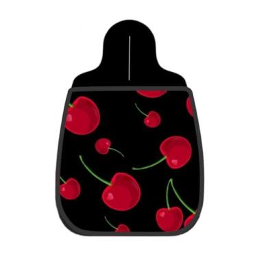 Imagem de Lixeira De Carro Organizador Lixinhocar Cerejas Fundo Preto