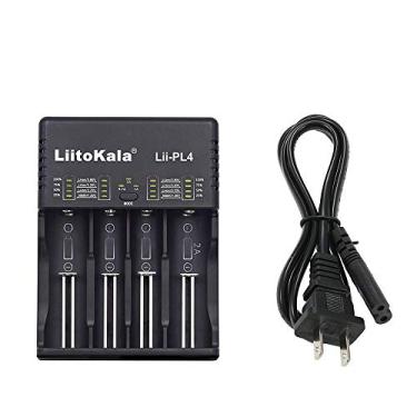 Imagem de Carregador Inteligente de Bateria Lii-PL4 com 4 Slots AC110-240V para 18650 26650 16340 17500 AA AAA Corrente Automática Multi-Proteção Indicadores LE