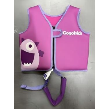 Imagem de Gogokids Colete de natação de neoprene para crianças e crianças - Jaqueta flutuante térmica com alça ajustável na virilha para aulas de natação, confiança na piscina e segurança ativa na água (idades