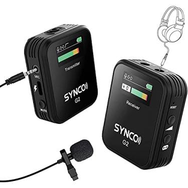 Imagem de SYNCO Microfone G2(A1) 2,4 GHz - Lavalier-Wireless-FotCamera-Smartphone, microfones sem fio profissionais com tela TFT, compatível com iPhone/Android, DSLR Reflex, filmadora, tablet