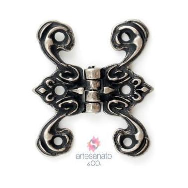 Imagem de 10 unidades Dobradiça Colonial G. - Artesanato & Co., Níquel