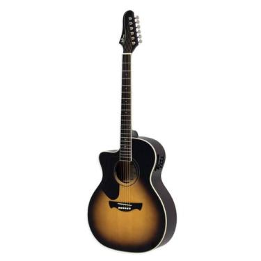 Imagem de Violão Tagima Rio Negro Eletroacustico Canhoto Vintage Sunburst