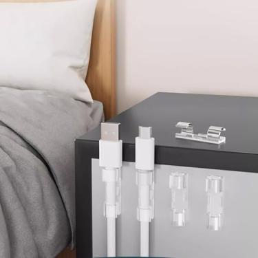 Imagem de 20 alças autoadesivas para cabos – organizador de cabos para USB, fones de ouvido, eletrodomésticos (escola de cozinha de escritório em casa) - tamanho pequeno