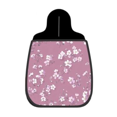 Imagem de Lixeira De Carro Organizador Lixinhocar Flores Brancas Fundo Rosa Escuro 2