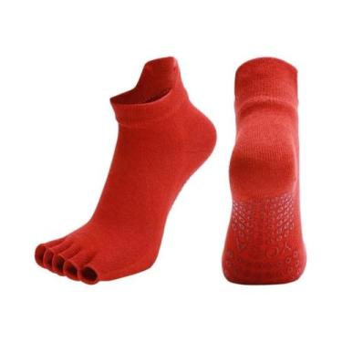 Imagem de Meias De Pilates E Yoga Femininas Antiderrapantes E Respiráveis Com Ci