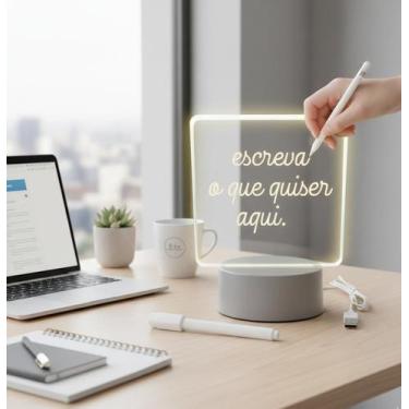 Imagem de Luminaria Led De Escrever C/ Caneta Lousa Quadro Mesa Anotação - Salve