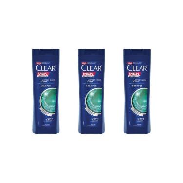 Imagem de Shampoo Clear 400Ml Limpeza Diaria 2 Em 1 - Kit Com 3Un