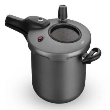 Imagem de Panela De Pressão 4,5l Visor Vidro Grafite MTA Antiaderente