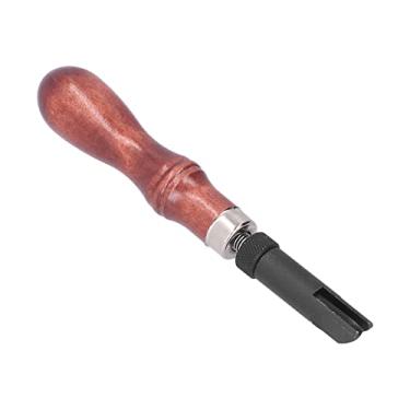 Imagem de Revestimento em V de couro, comprimento ajustável de alta durabilidade para artesanato em couro, com rosca rotativa e acabamento requintado