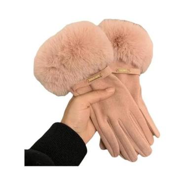Imagem de Luvas Femininas De Inverno Com Tela Sensível Ao Toque, Forradas De Vel