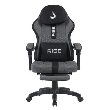 Imagem de Cadeira Gamer Rise Mode Z11, Ângulo Ajustável, Tecido, Cinza e Preto - RM-CG-Z11-GB-Unissex