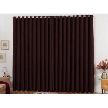 Imagem de Cortina Lisboa Blacktou 8 Metros Modelo Novo Marrom Escuro - Beatriz E