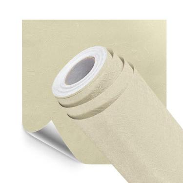 Imagem de Papel Adesivo Lavavel Texturizado Rabiscado Creme para Decorações de A