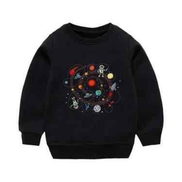 Imagem de Moletom Infantil De Outono Com Estampa De Foguete Espacial, Manga Long