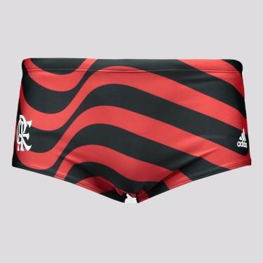 Imagem de Sunga Adidas Flamengo Preta e Vermelha-Masculino