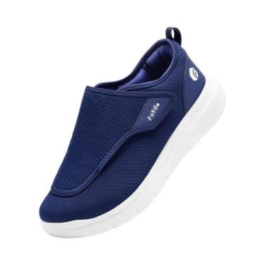 Imagem de Sapatos Diabéticos Masculinos Extra Largos, Ortopédicos Para Pés Incha