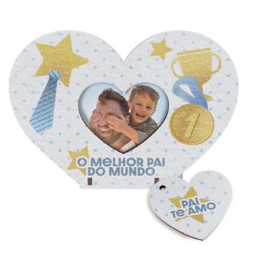 Imagem de Kit 20 Lembranças Dia Dos Pais Coração e Chaveiro - Deliparts, 2