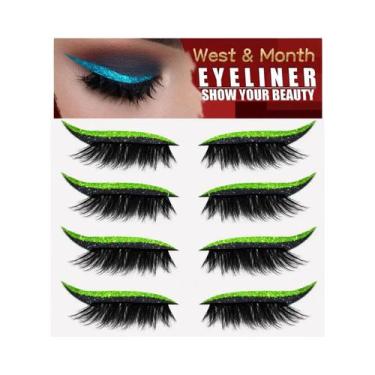 Imagem de Adesivos De Cílios E Delineador 2 Em 1 Brilhantes, Impermeáveis E De L