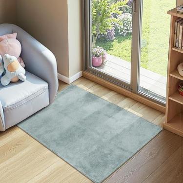 Imagem de Alfombra de Área Jinchan de Peluche Sólido 60x90 cm, Alfombra Shaggy d