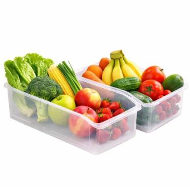 Imagem de Kit 2 Organizadores De Geladeira e Lavanderia Grande Pratico Casa Orga