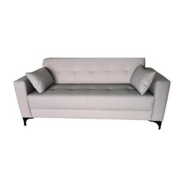 Imagem de Sofá Gianni Tecido Acquablock Pé Aço Preto Medida 170cm - 4R Estofados