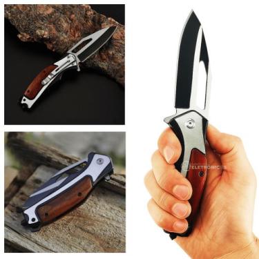 Imagem de Canivete camping pesca aventura aço inox robusto e versátil para uso d