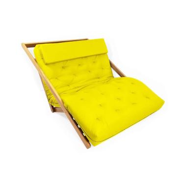 Imagem de Poltrona Reclinável Casal Futon New York Acquablock Amarelo R9 Design Futon
