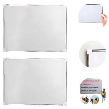 Imagem de 2 Lousas Magnética Quadro Branco para escritorio Com Moldura 30x40cm -