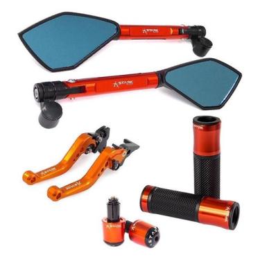 Imagem de Manete Peso Manopla Retrovisor Cb300r Strada Twister Nh190 - Stark Rac