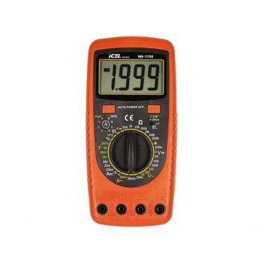 Imagem de Multímetro Digital MD-1700 com Medição de TENSÃO 1000VDC 700VAC CORRENTE 10A RESISTÊNCI...
