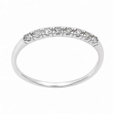 Imagem de Anel em Prata 925 Meia Aliança com Zirconias - Design Exclusivo - Just