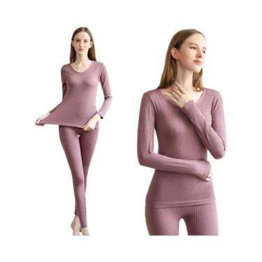 Imagem de Conjunto De Roupa Térmica Feminina Quente E Sexy Com Modelagem, Calças